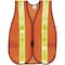 Mcr Safety Safety Vest, w/2" Lime/Silver Reflectors, 18"x47", Orange MCSCRWV201R - alternate 1